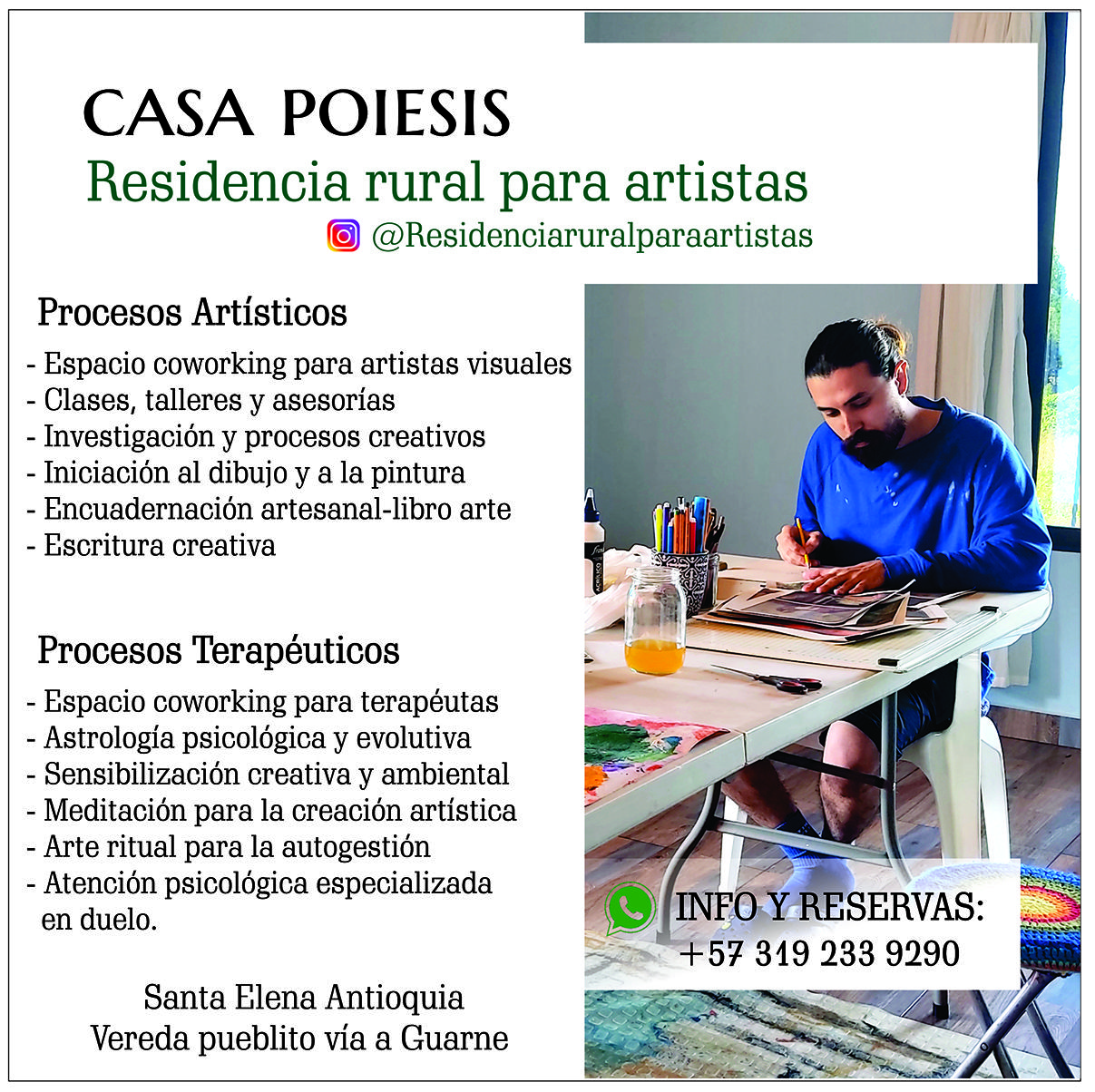 Casa Poiesis, residencia rural para artistas